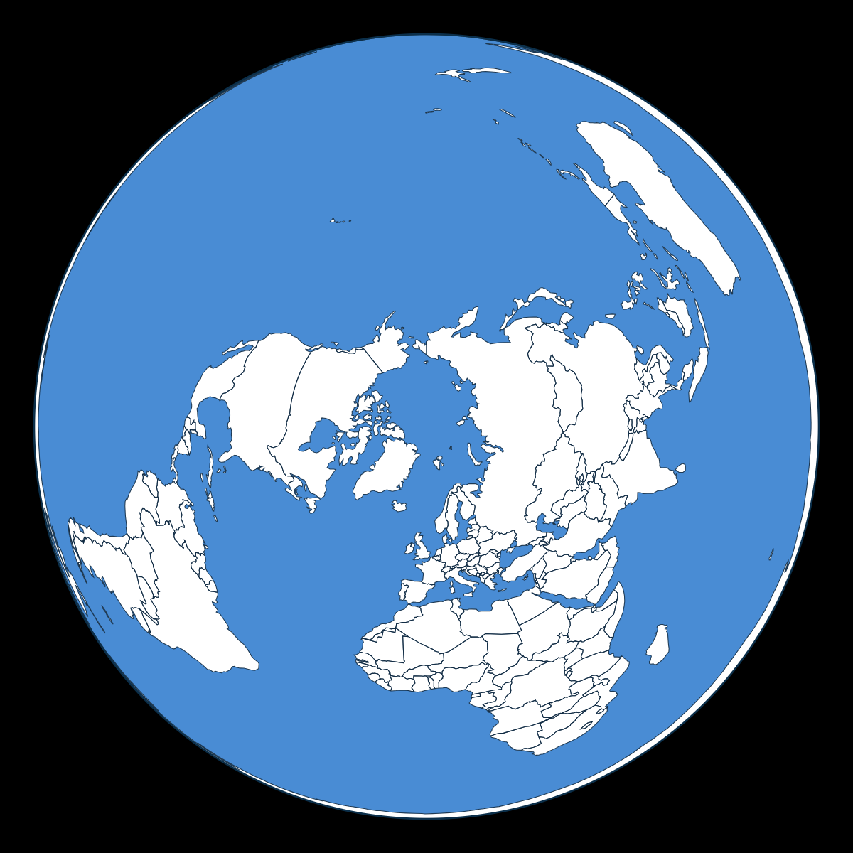 方位図法世界地図作成ツール
